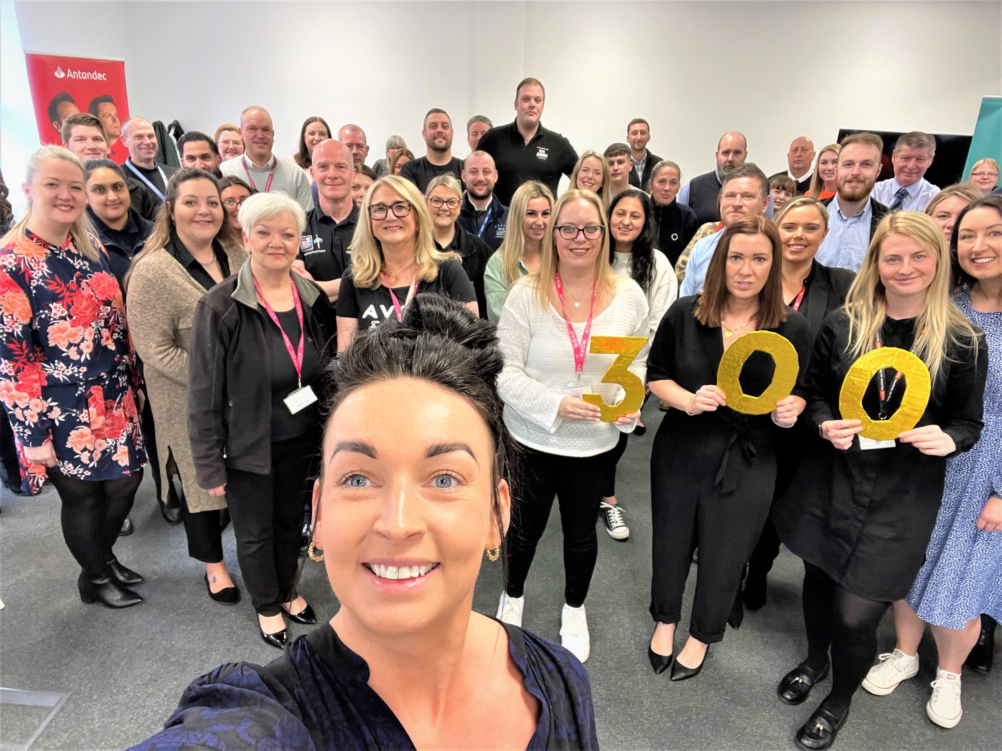 the hub team celebrating 300 people into jobs Dec 2022
